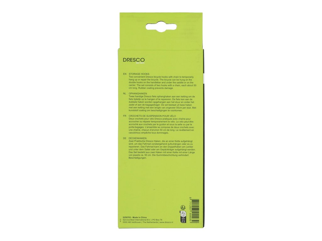 Suport bicicleta tavan Dresco, 2 carlige cu lant, 2x50cm