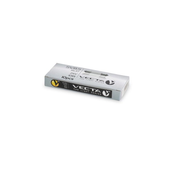 Bec auto Vecta 24V 10W 11x37 mm SW8.5 , alb tip sofit , 1 buc.