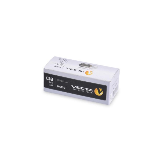 Bec auto Vecta 24V 5W BA15S alb, pentru pozitie tip cireasa , 1 buc.