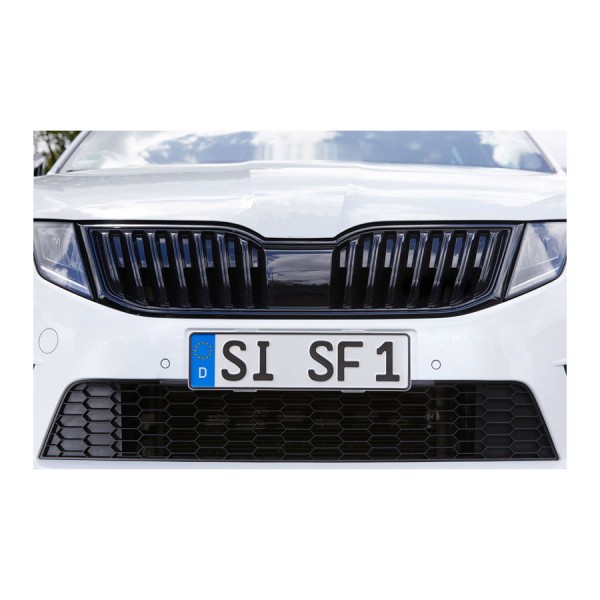 Suport numar inmatriculare auto transparent, 112mm, 2 bucati