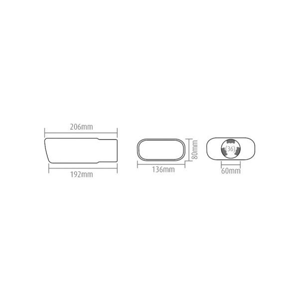 Ornament Toba Automax Cromat Simplu 206/192x136x60mm