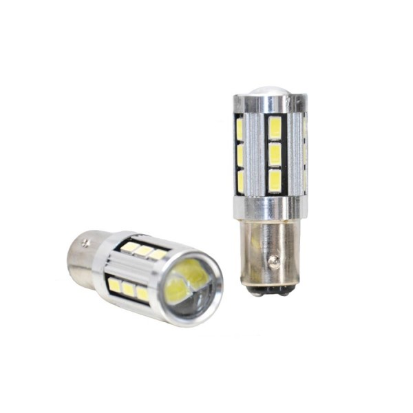 Bec auto Vecta pentru stop frana 12V-16V BAY15D Canbus 18 leduri, 2 buc