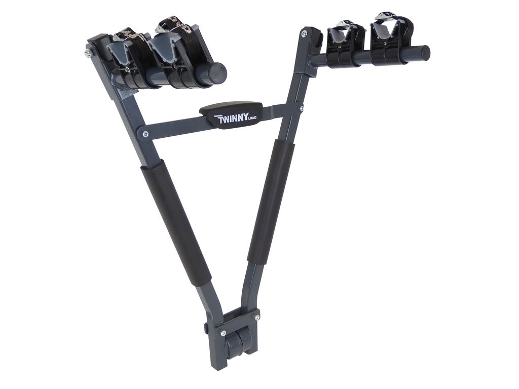 Suport bicicleta Twinny Load EASY fixare pe carligul de remorcare pentru 2 biciclete