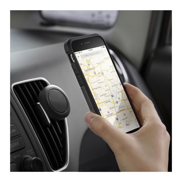 Suport auto pentru telefon Automax , magnetic, fixare grila ventilatie, negru, cauciucat