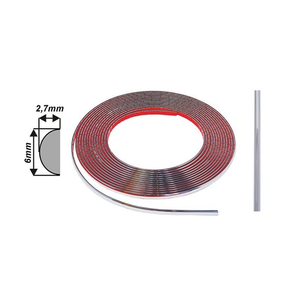 Ornament lateral auto Automax cromat latime 8m x 6 mm x 2,70 mm