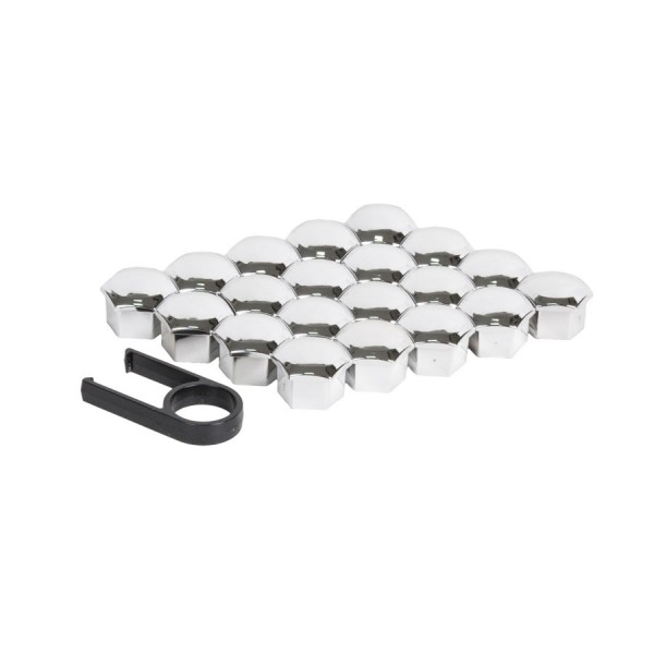 Set capace prezoane roata Automax, 17mm, 20buc, crom