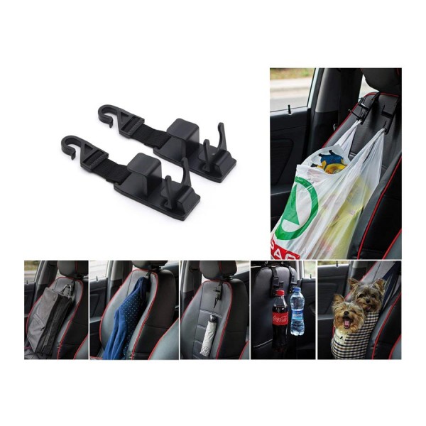 Suport bagaje cu fixare la tetiera Automax, carlig , suport sticla, set 2 buc