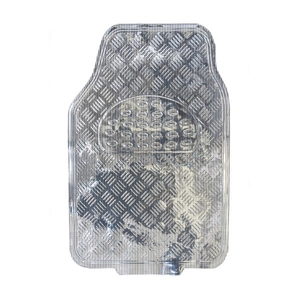Covorase auto imitatie aluminiu Carbon, model universal 4buc