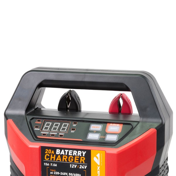 Incarcator acumulator auto Automax 15A, automat, cu afisaj LCD, 12V-24V , redresor automat ptr baterii BOOST,WET,GEL,AGM,UNI