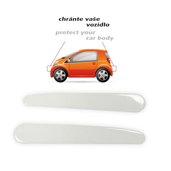 Bandou protectie parcare, set 2 buc, 30cm, transparent, protectie portiere, oglinzi