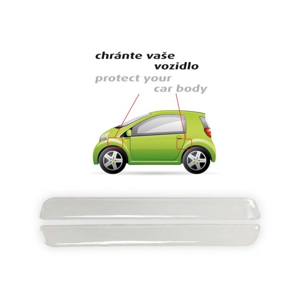 Bandou protectie parcare, set 2 buc, 15cm, transparent, protectie portiere, oglinzi
