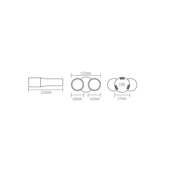Ornament Toba Automax Cromat Dublu 225x133x57mm