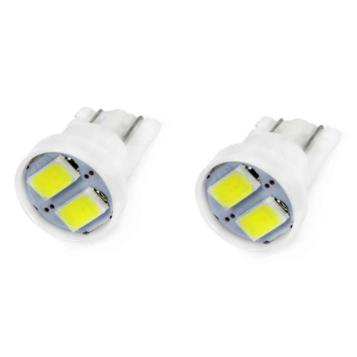 Bec de pozitie tip LED , T10 W2.1x9.5 W5W, 12V, 2 SMD 5730 , culoare alb , AMIO, set 2 buc