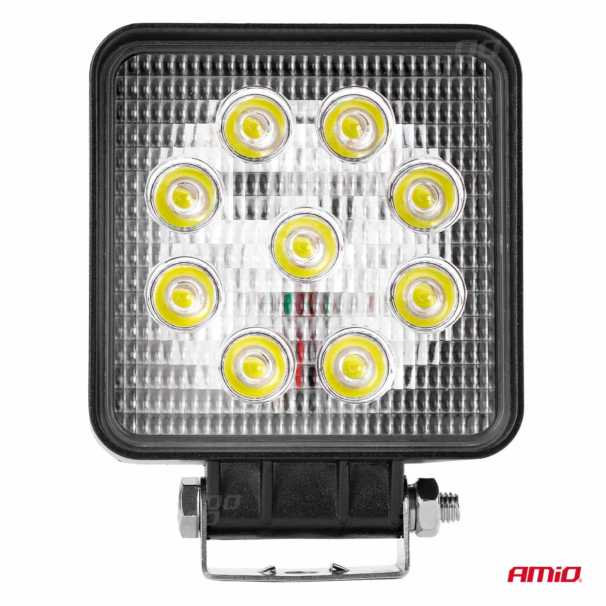 Lampa lucru LED 27W 6000K, Spot lumina, 12V-60V, IP67, aluminiu, omologare E9, 106 x 106 x 32 mm