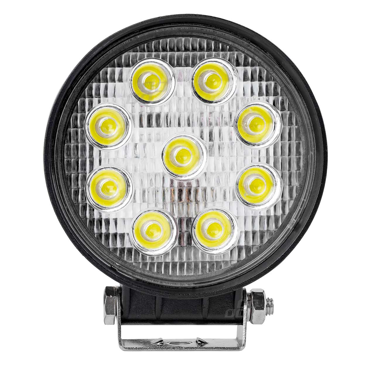 Lampa lucru LED 27W 6000K, Spot lumina, 12V-60V, IP67, aluminiu, omologare E9, ?115 x 35 mm