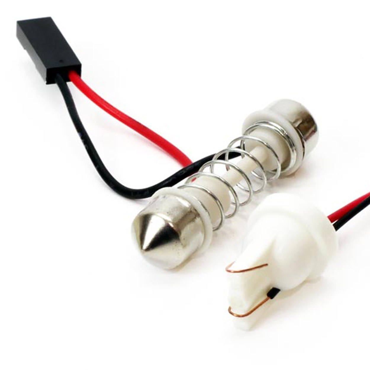 Bec de pozitie tip LED , cu adaptor T10 W2.1x9.5 W5W si sofit C5W Festoon, 12V, 1xCOB-18 , culoare alb , AMIO, 1 buc