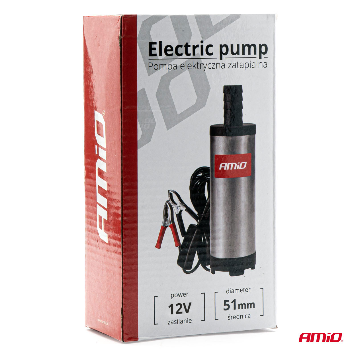 Pompa transfer lichid submersibila AMIO electrica 12V , 8500/min , 25L/min