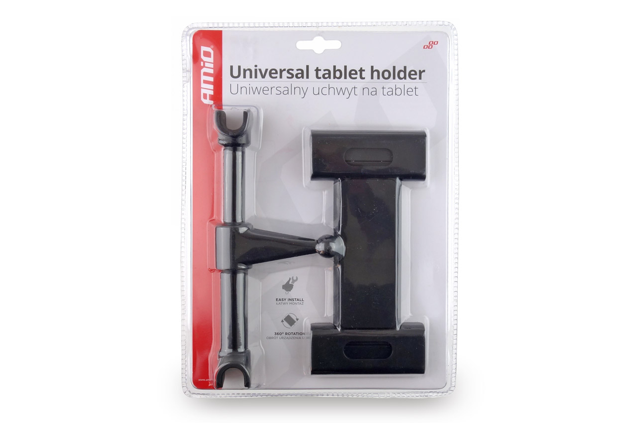 Suport auto pentru tableta AMIO , cu fixare la tetiera scaun, deschidere 138-248mm