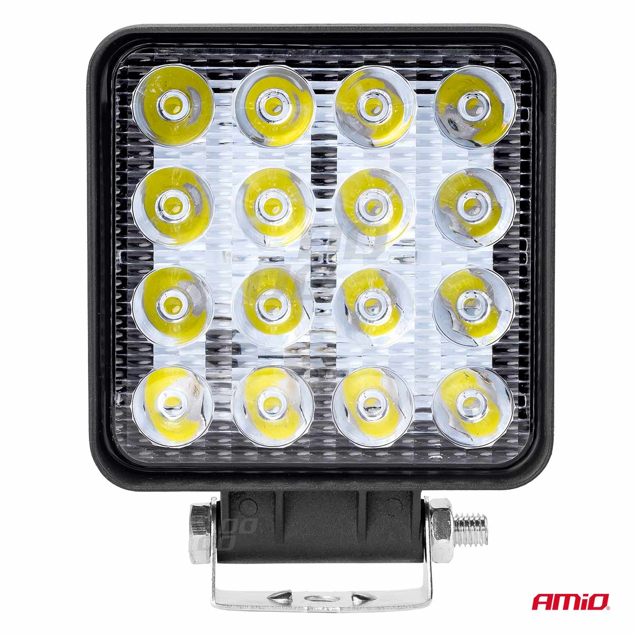 Proiector auto LED AMIO 12-24V, cu 16 LED 3030, 110x110mm, 1 buc.
