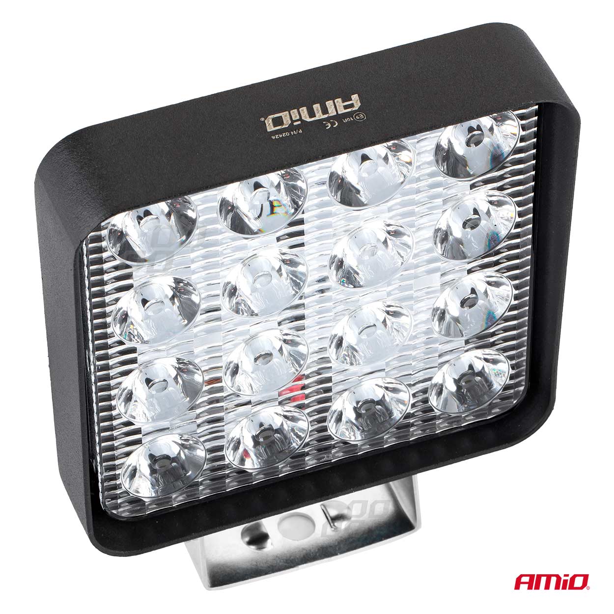Proiector auto LED AMIO 12-24V, cu 16 LED 3030, 110x110mm, 1 buc.