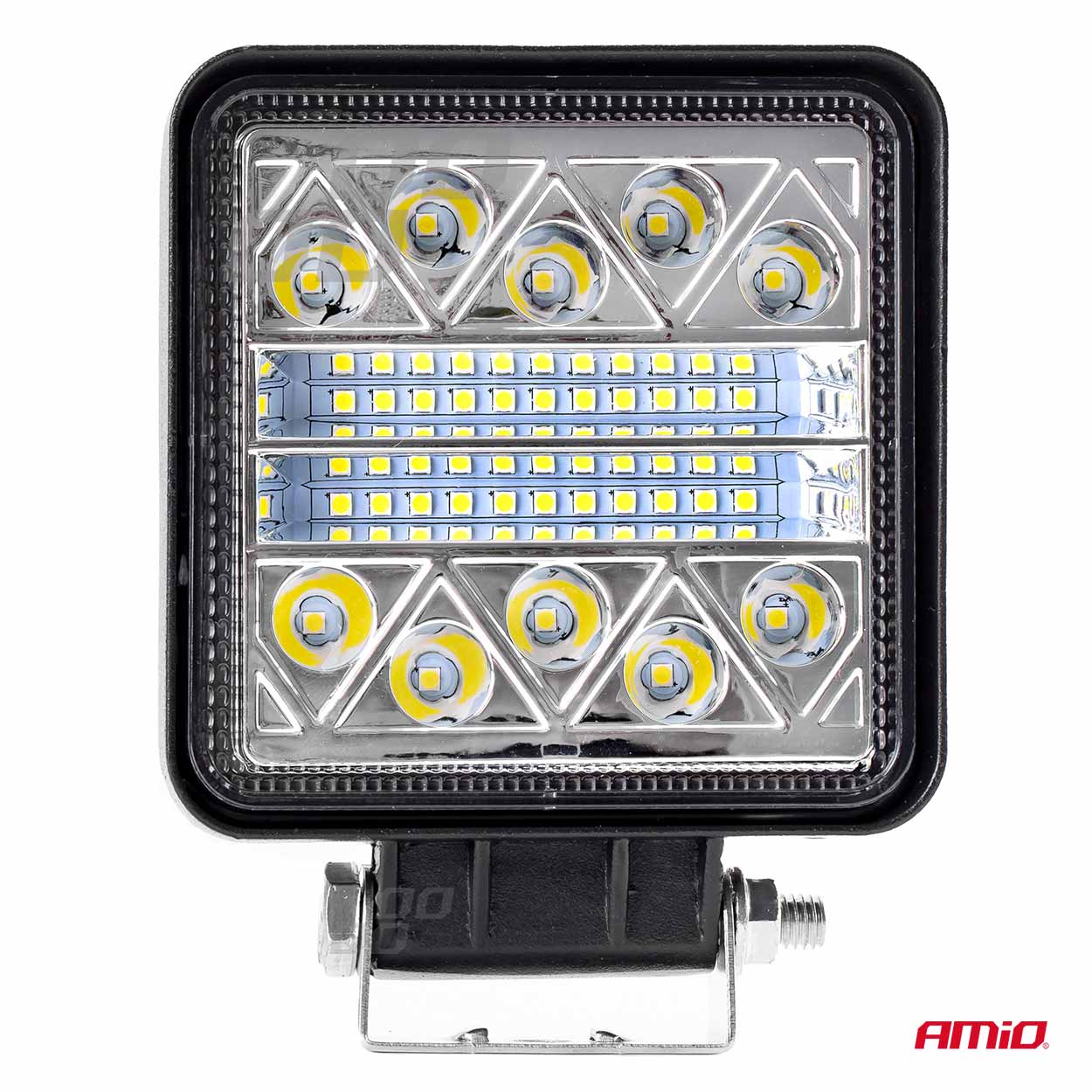 Proiector auto LED AMIO 12-24V, cu 26 LED 3030, 110x110mm, 1 buc.