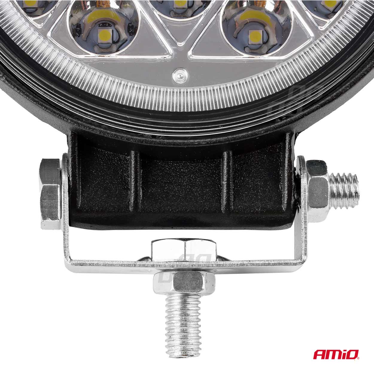 Proiector auto LED AMIO 12-24V, cu 26 LED 3030, rotund 110mm, 1 buc.