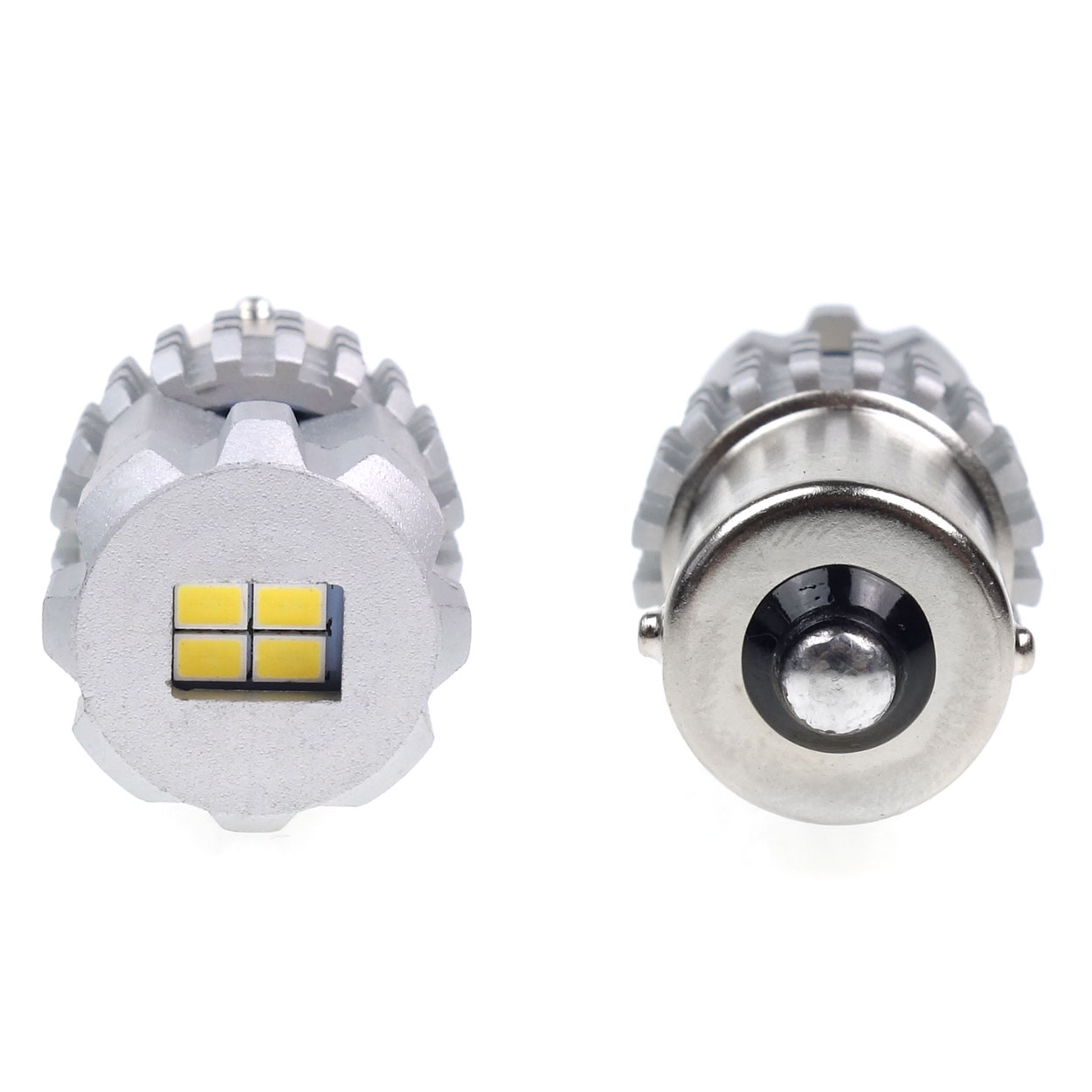 Bec pozitie ciresa auto tip LED UltraBright Canbus R5W, 12V-24V; BA15s, 12 LED SMD 3020, 2 buc.