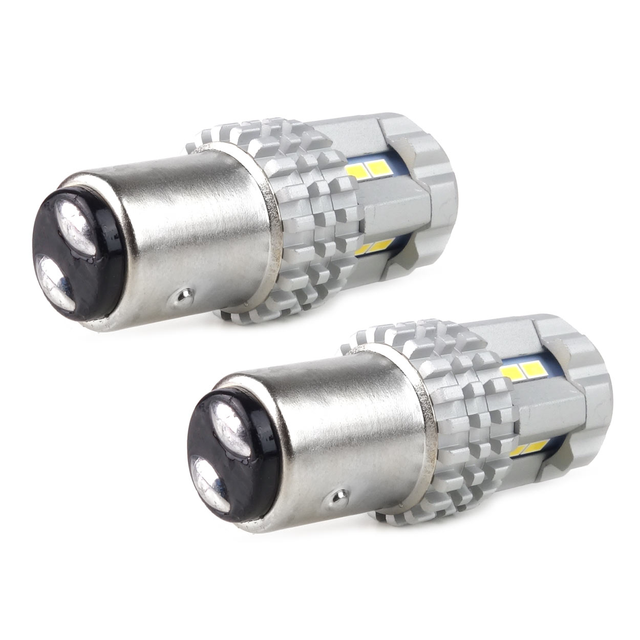 Bec stop frana ciresa auto tip LED UltraBright Canbus R5W, 12V-24V; BA15d P21/5, 12 LED SMD 3020, 2 buc.