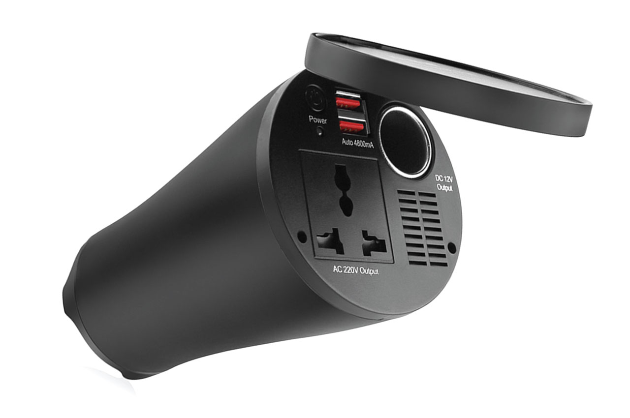 Convertor de tensiune 12V/230V, 150W/300W, 2xUSB, AMiO