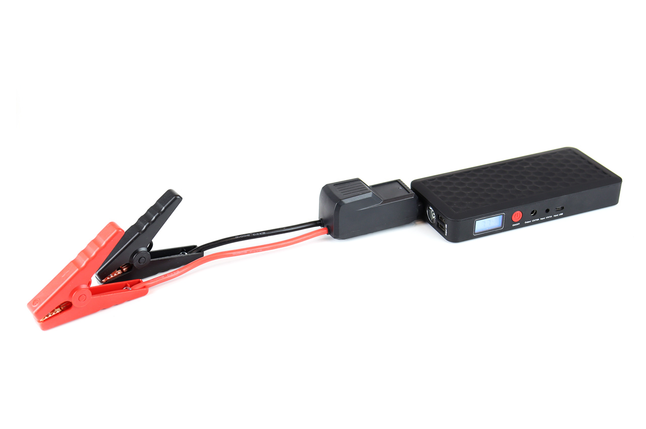 Baterie externa AMiO, mini robot pornire motor 12V si incarcator dispozitive electronice USB 5V , Jump Starter Auto