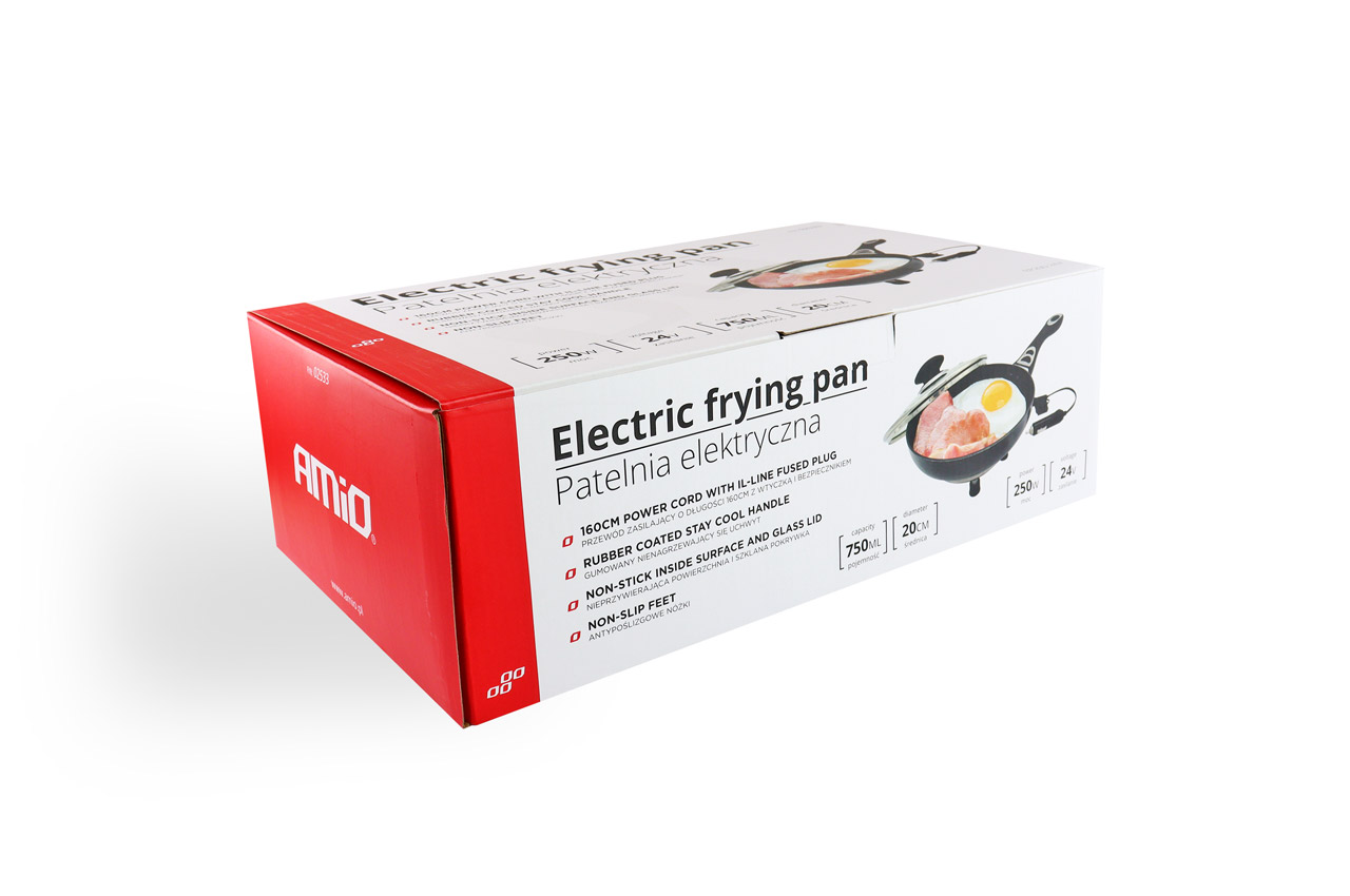Tigaie electrica pentru masina, 20 cm x 4 cm, 250W, 24V, AMiO
