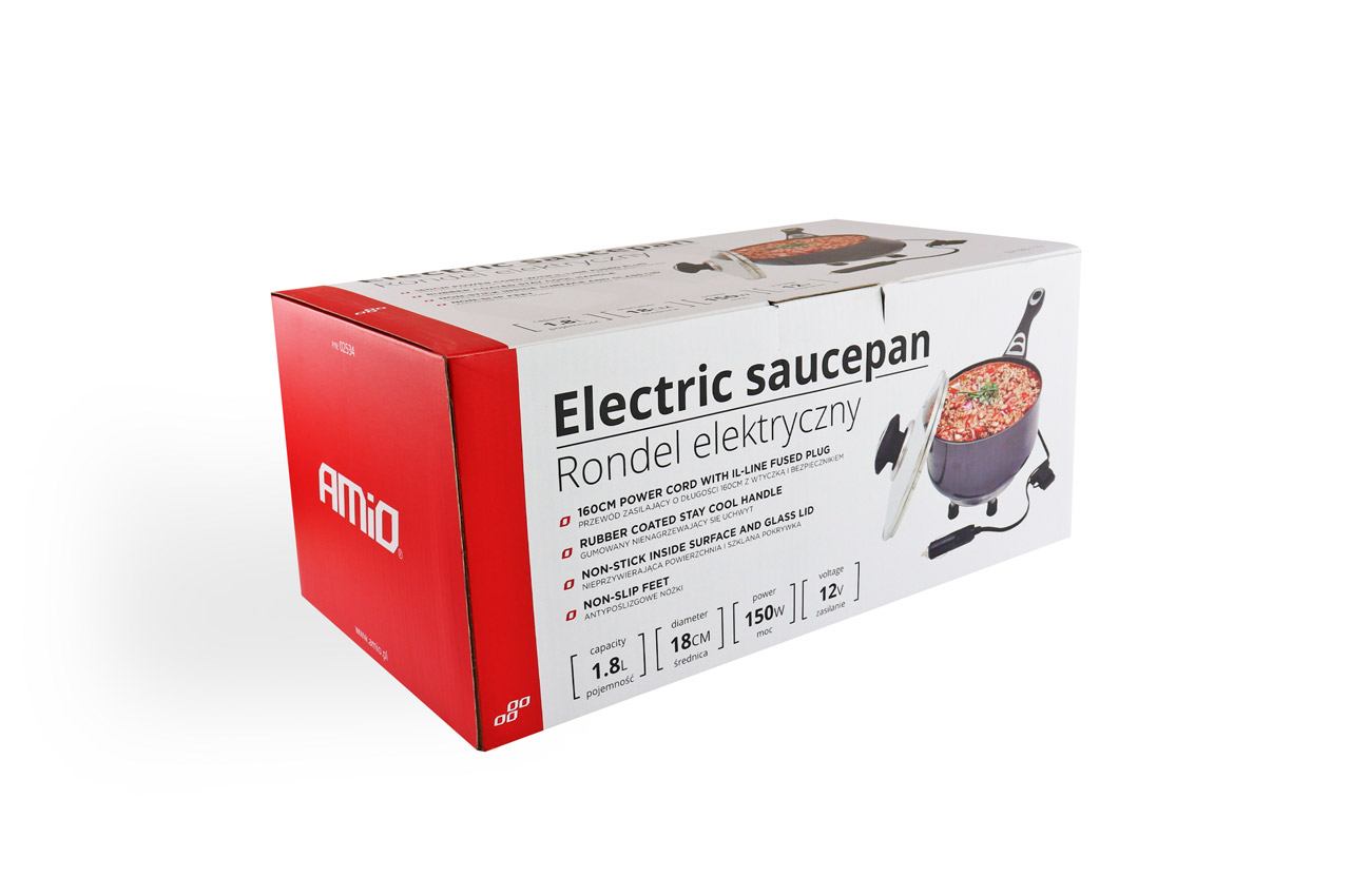 Cratita electrica pentru masina, 18cmx8cm, 150W, 12V, Alimentare DC, Amio