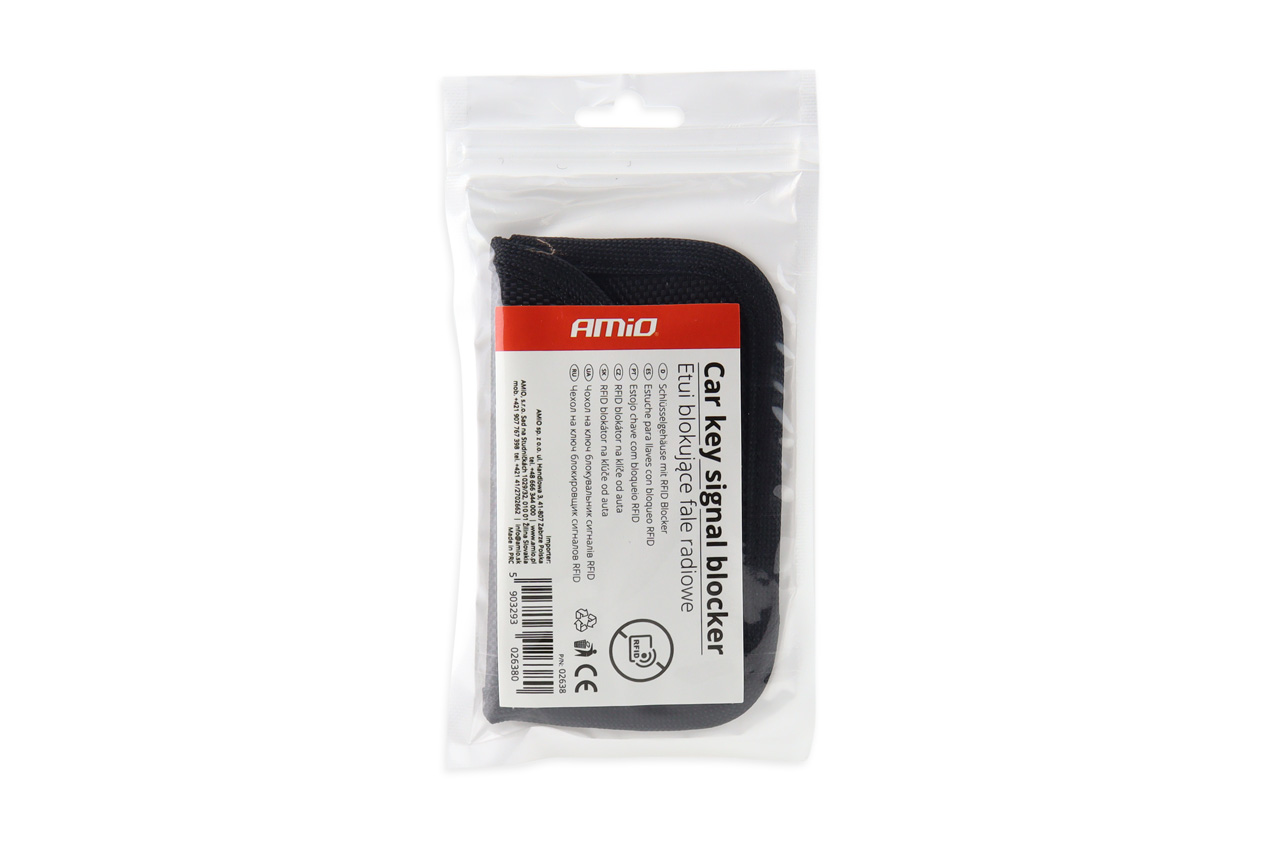 Husa cu bruiaj semnal RFID GSM WIFI Bluetooth keys, blocare semnal cheie masina pornire Keyless SB-02, Amio