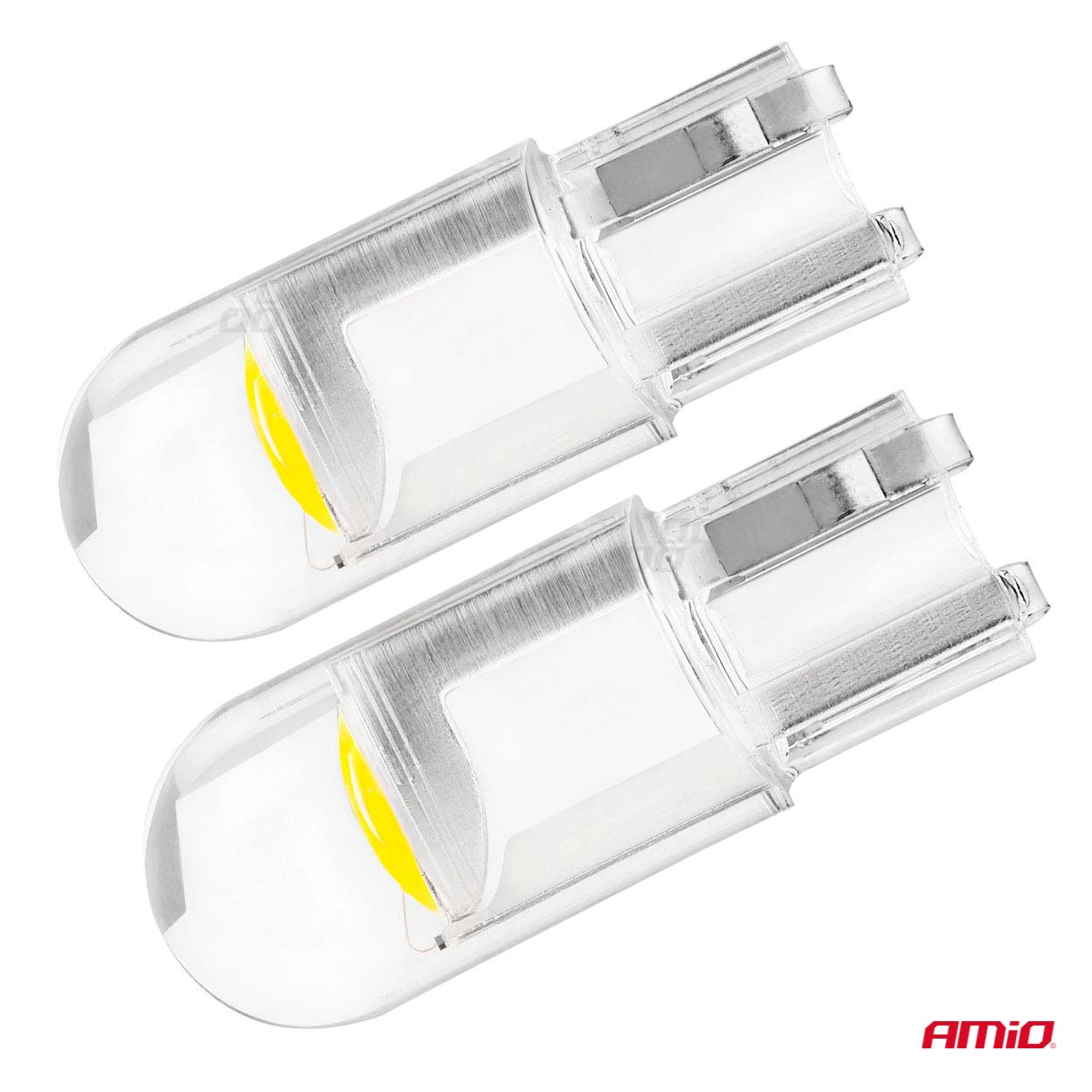 Bec de pozitie AMIO LED COB, T10 W2.1x9.5 T10 W5W COB HPC 12V , culoare alb , set 2 buc