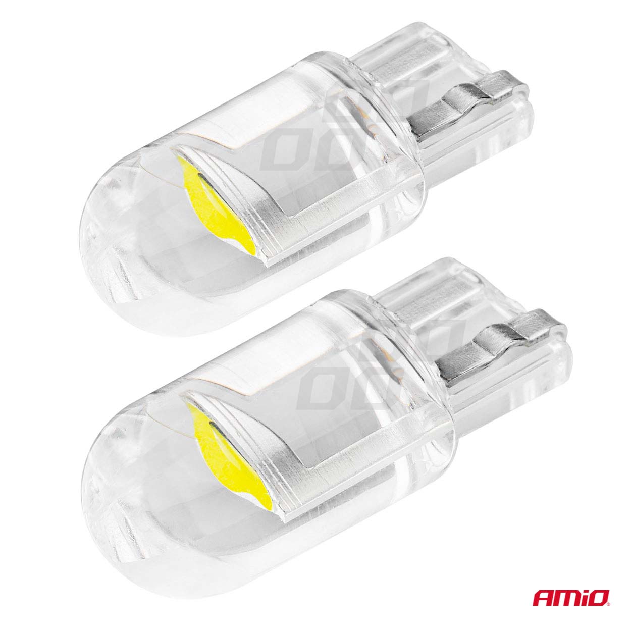 Bec de pozitie AMIO LED COB, T10 W2.1x9.5 T10 W5W COB HPC 12V , culoare alb , set 2 buc