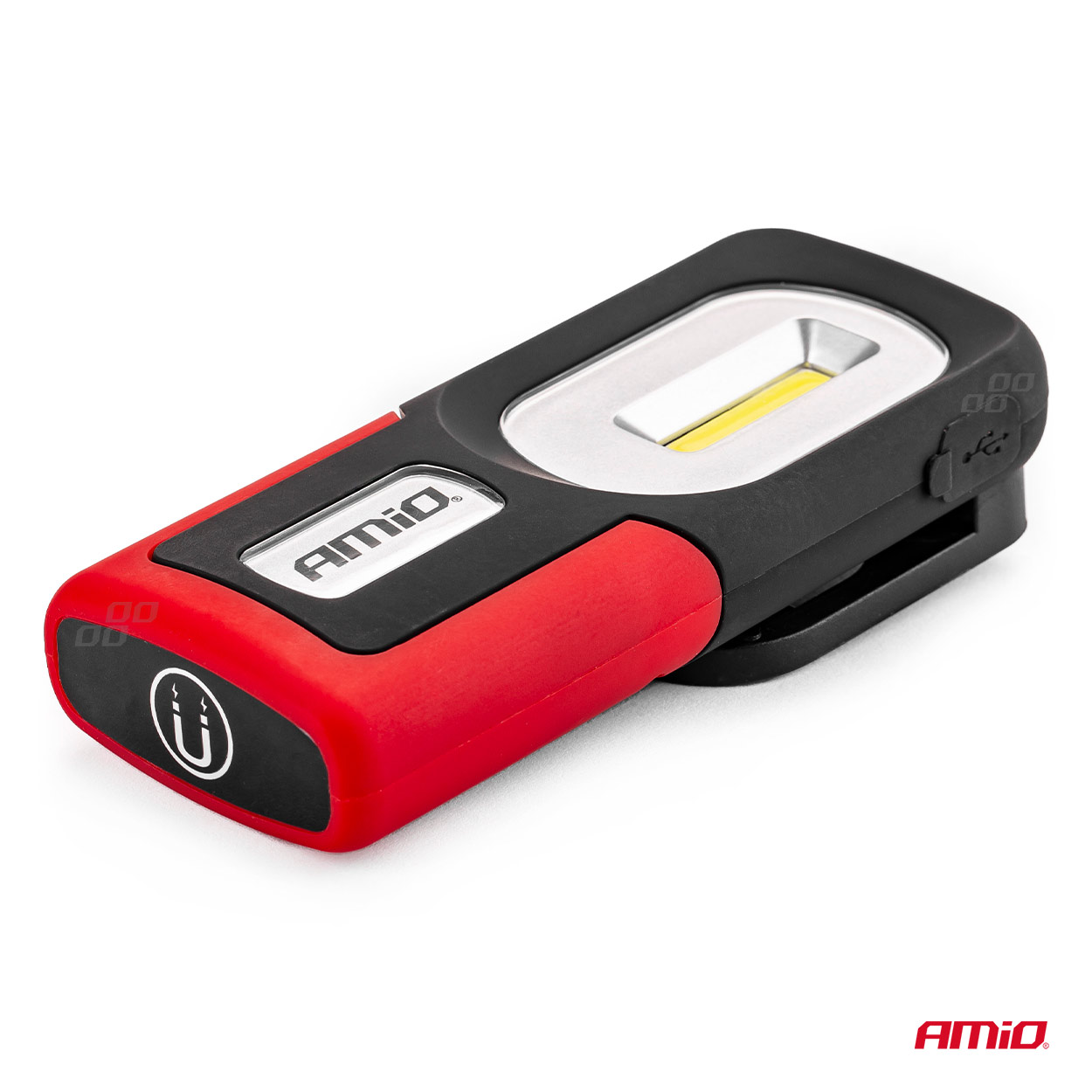 Lampa de lucru cu 1 COB LED, 120lm , carcasa cauciucata, fixare magnet, carlig, acumulator, AMiO WT06