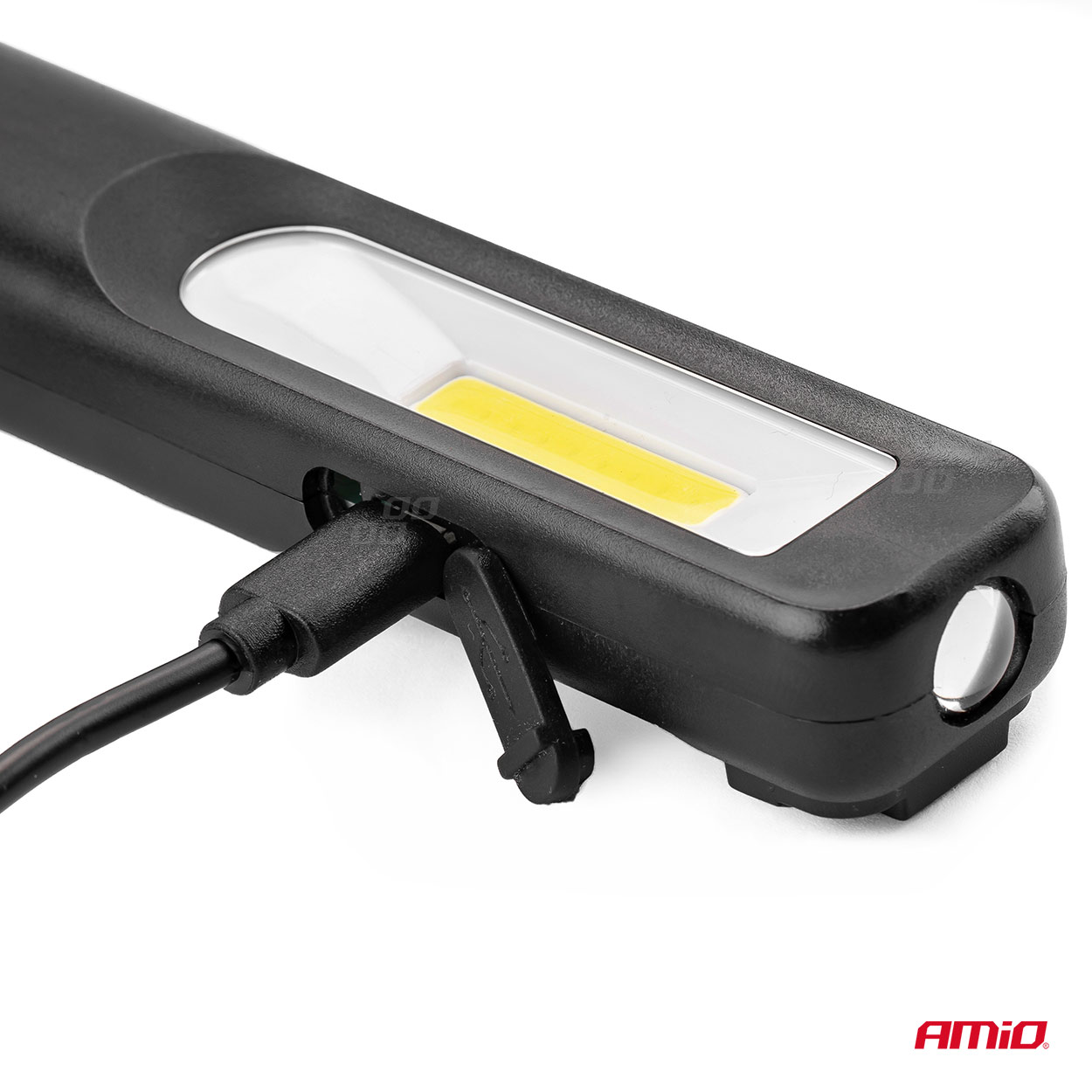 Lampa de lucru cu 1 COB LED + 1 LED , 200lm, carcasa cauciucata, fixare magnet, carlig, acumulator, AMiO WT07