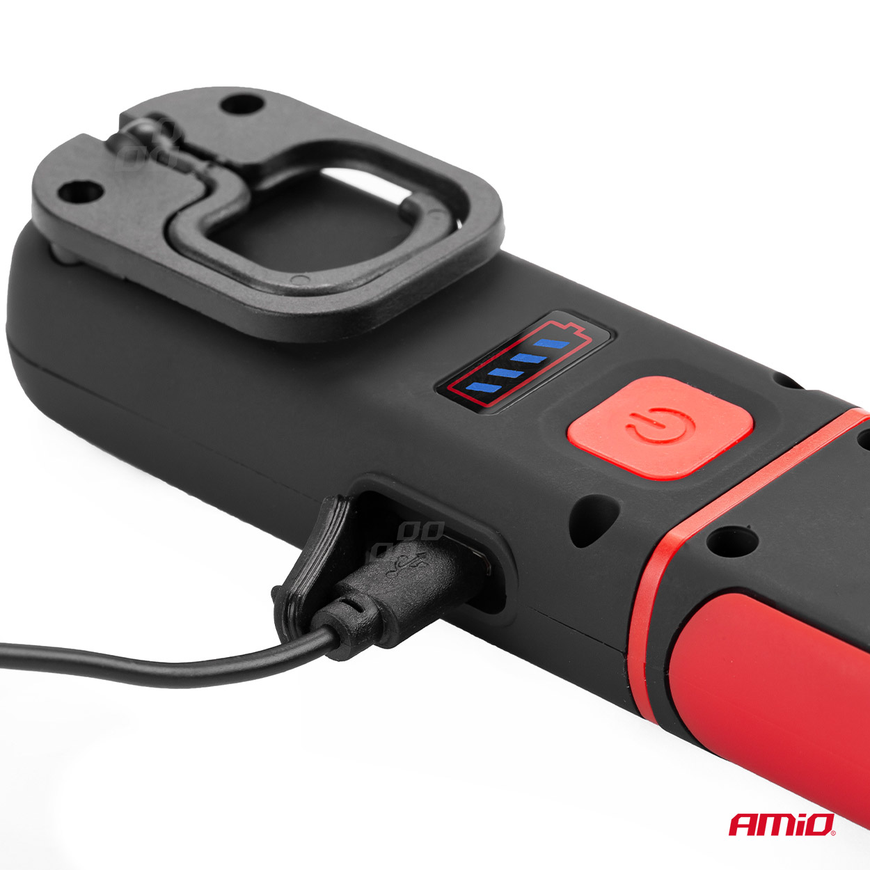 Lampa de lucru cu 1x COB + 1x LED, 350lm 6500K , fixare magnet , carlig, acumulator, AMiO WT08