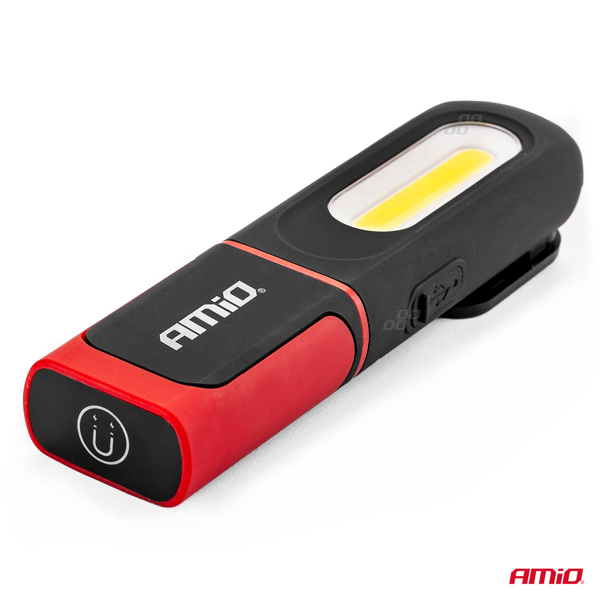 Lampa de lucru cu 1x COB + 1x LED, 350lm 6500K , fixare magnet , carlig, acumulator, AMiO WT08