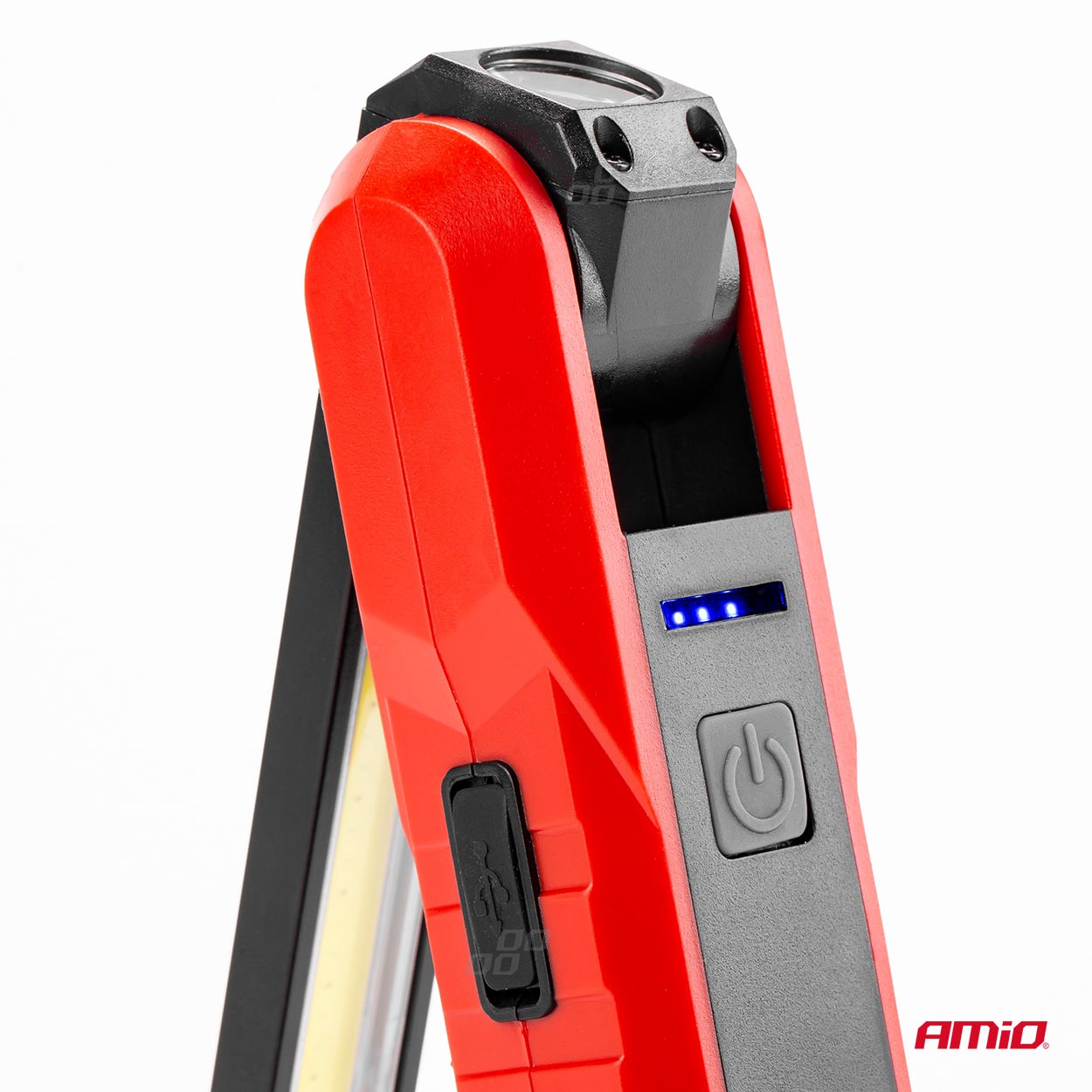 Lampa de lucru cu 1x COB + 1x LED, 450lm, 6500K, fixare magnet, carlig, cu acumulator, AMiO WT11