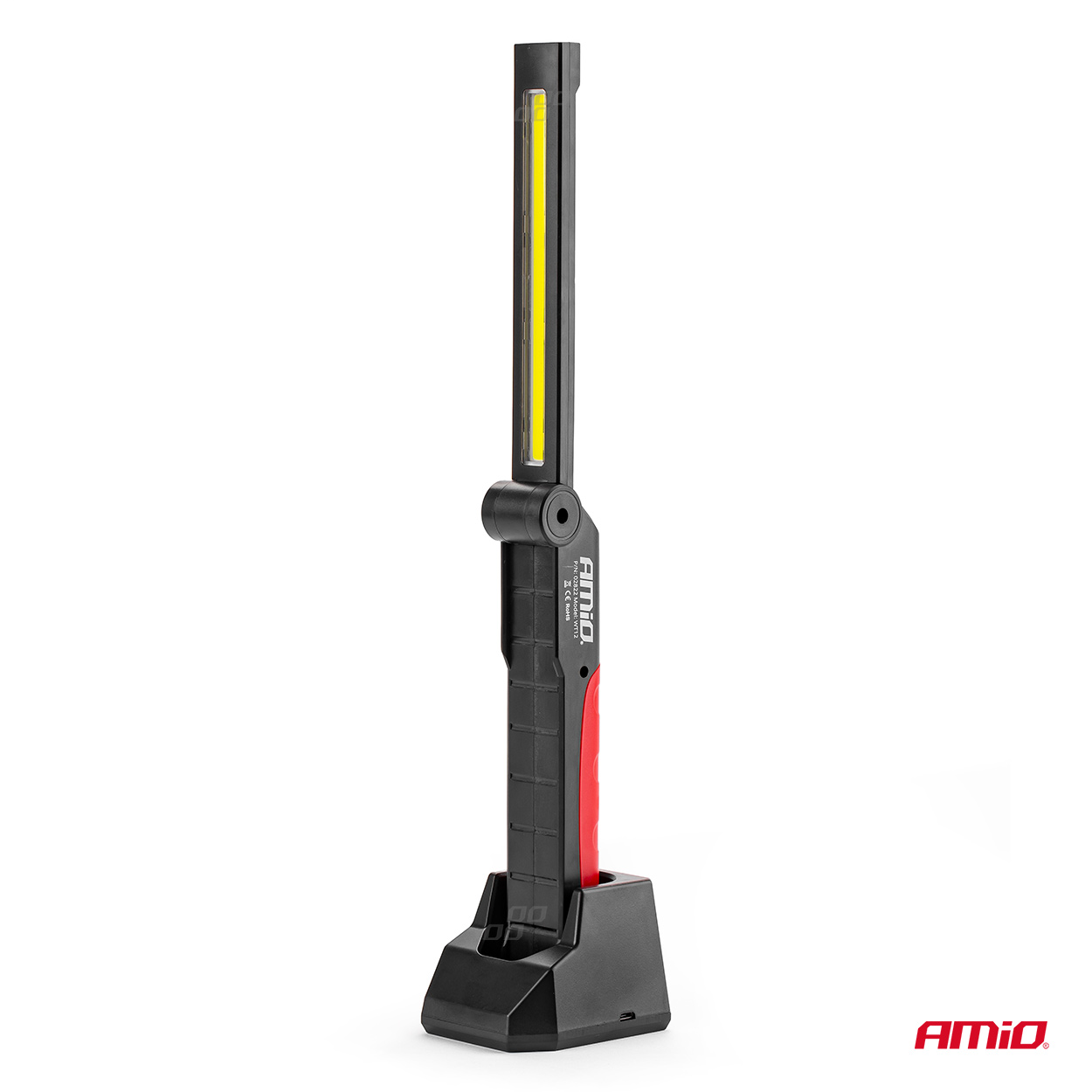Lampa de lucru cu COB + LED, 500lm, 6500K, carcasa cauciucata, cu acumulator , AMiO WT12