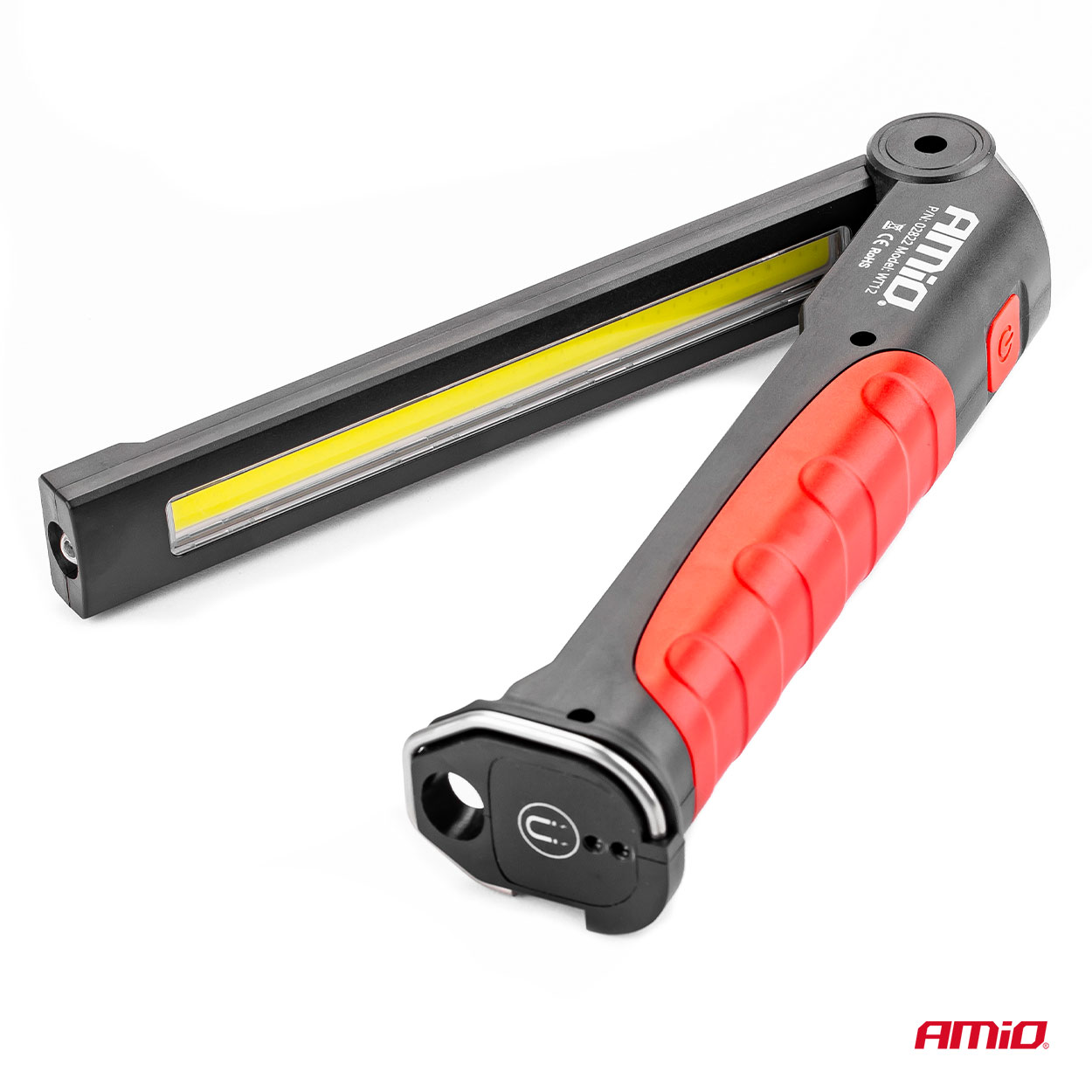 Lampa de lucru cu COB + LED, 500lm, 6500K, carcasa cauciucata, cu acumulator , AMiO WT12