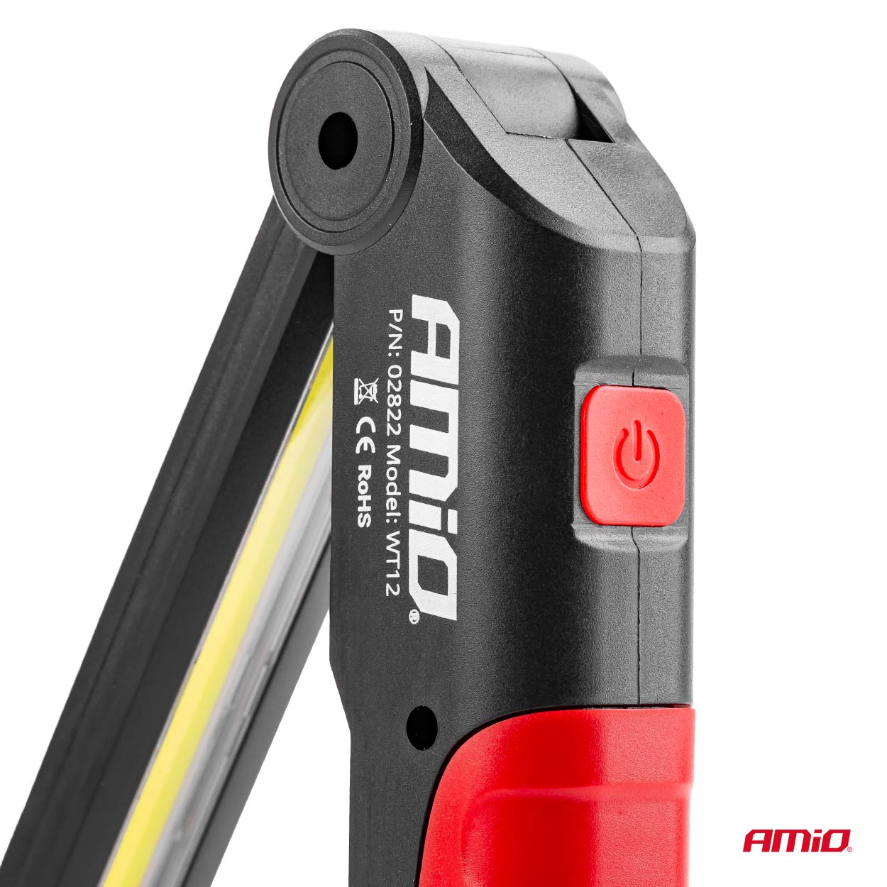 Lampa de lucru cu COB + LED, 500lm, 6500K, carcasa cauciucata, cu acumulator , AMiO WT12