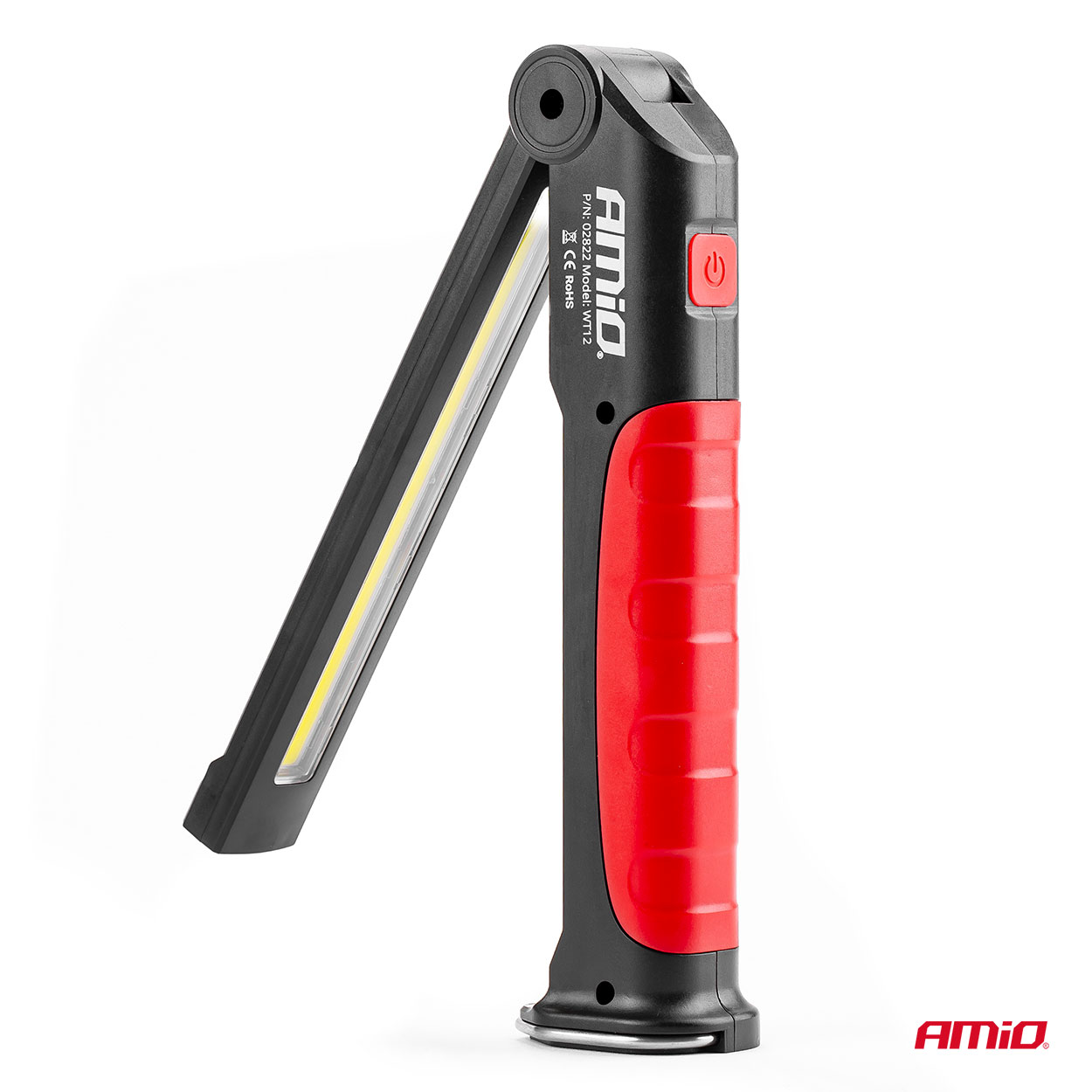 Lampa de lucru cu COB + LED, 500lm, 6500K, carcasa cauciucata, cu acumulator , AMiO WT12