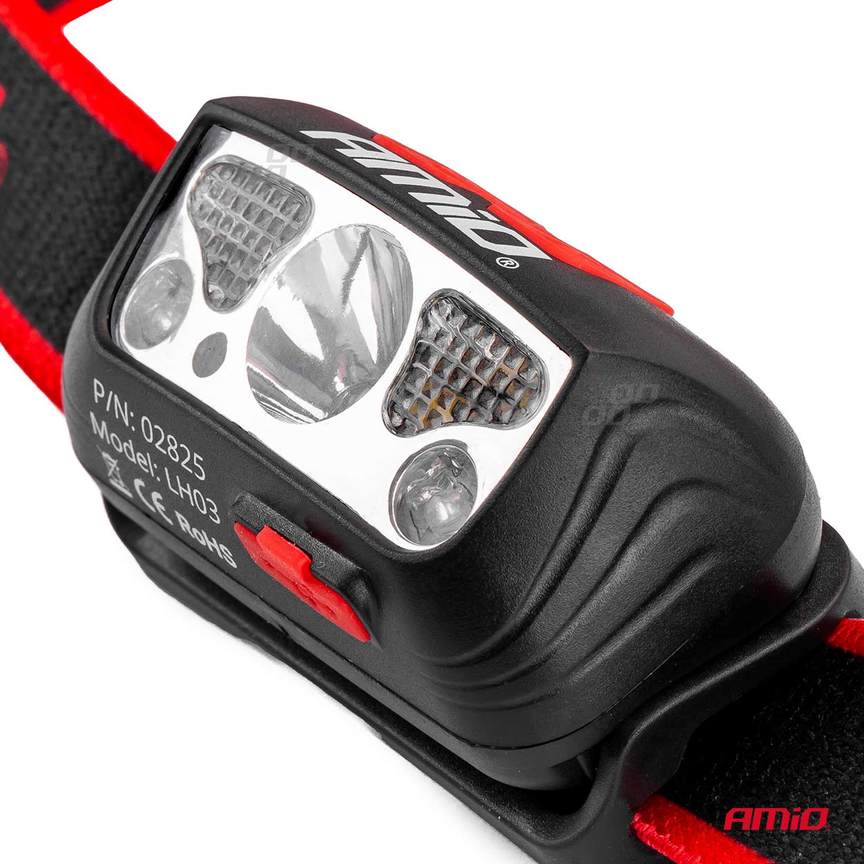 Lanterna de cap cu COB LED,6500K , cu acumulator, 6 moduri iluminare , AMiO LH03