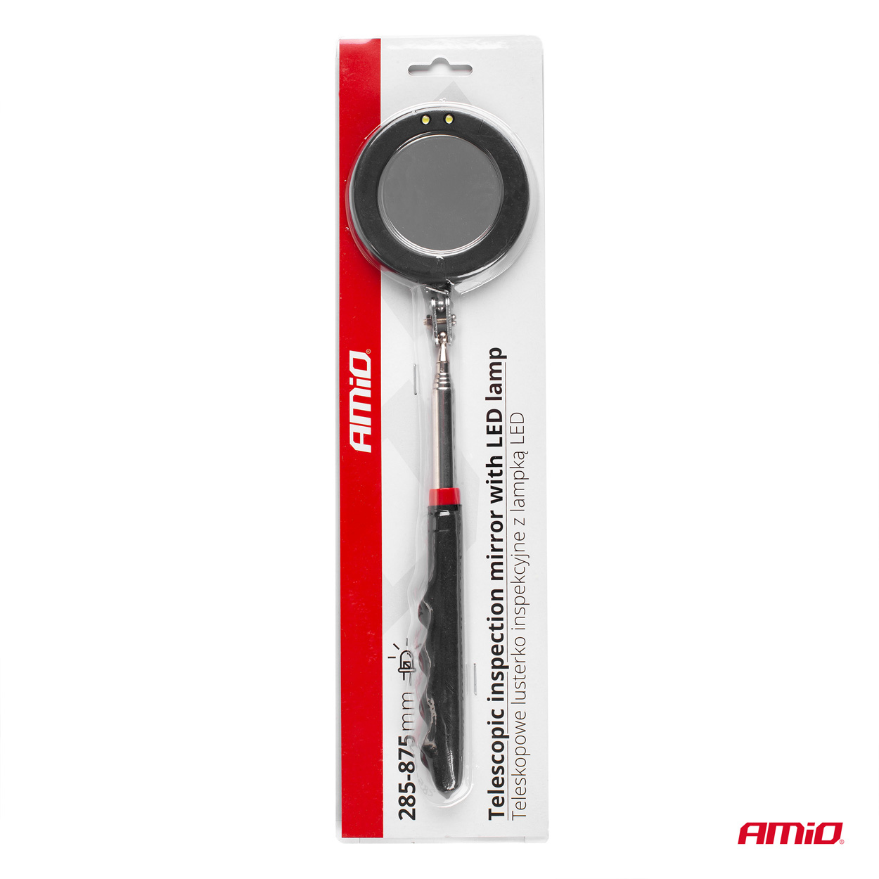 Oglinda de control telescopica, cu lampa LED
