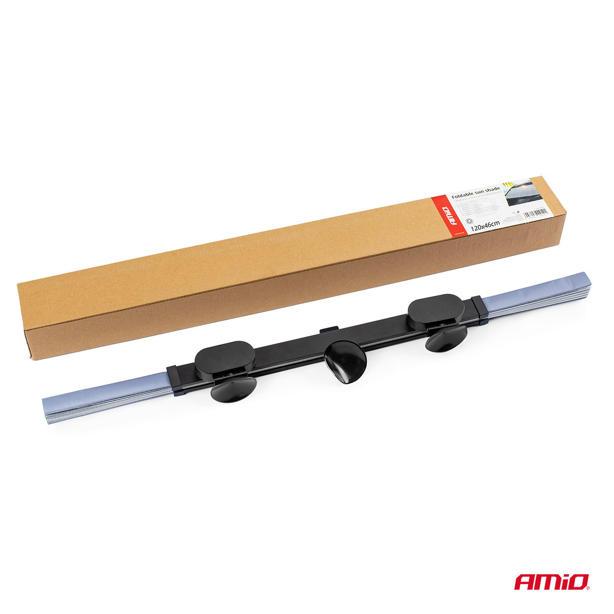 Parasolar pliabil pentru parbriz 120x46 cm, AMIO, 1 buc