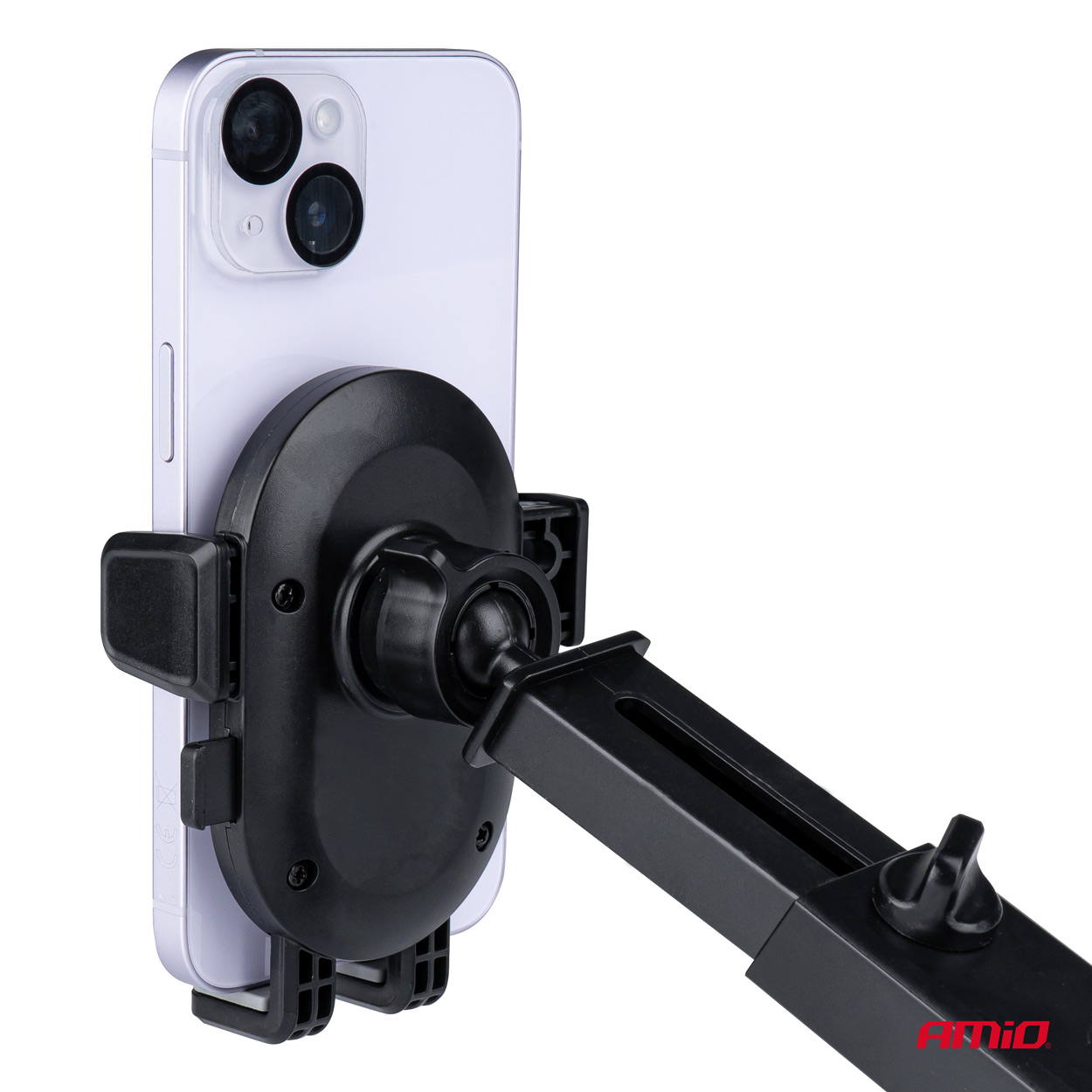Suport auto AMiO pentru telefon cu brat telescopic extensibil, pentru bord si parbriz, fixare cu ventuza, AMiO