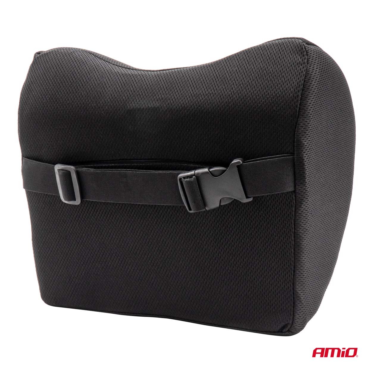 Perna pentru scaun auto cu prindere de tetiera, cu spuma memorie, neagra, AMiO