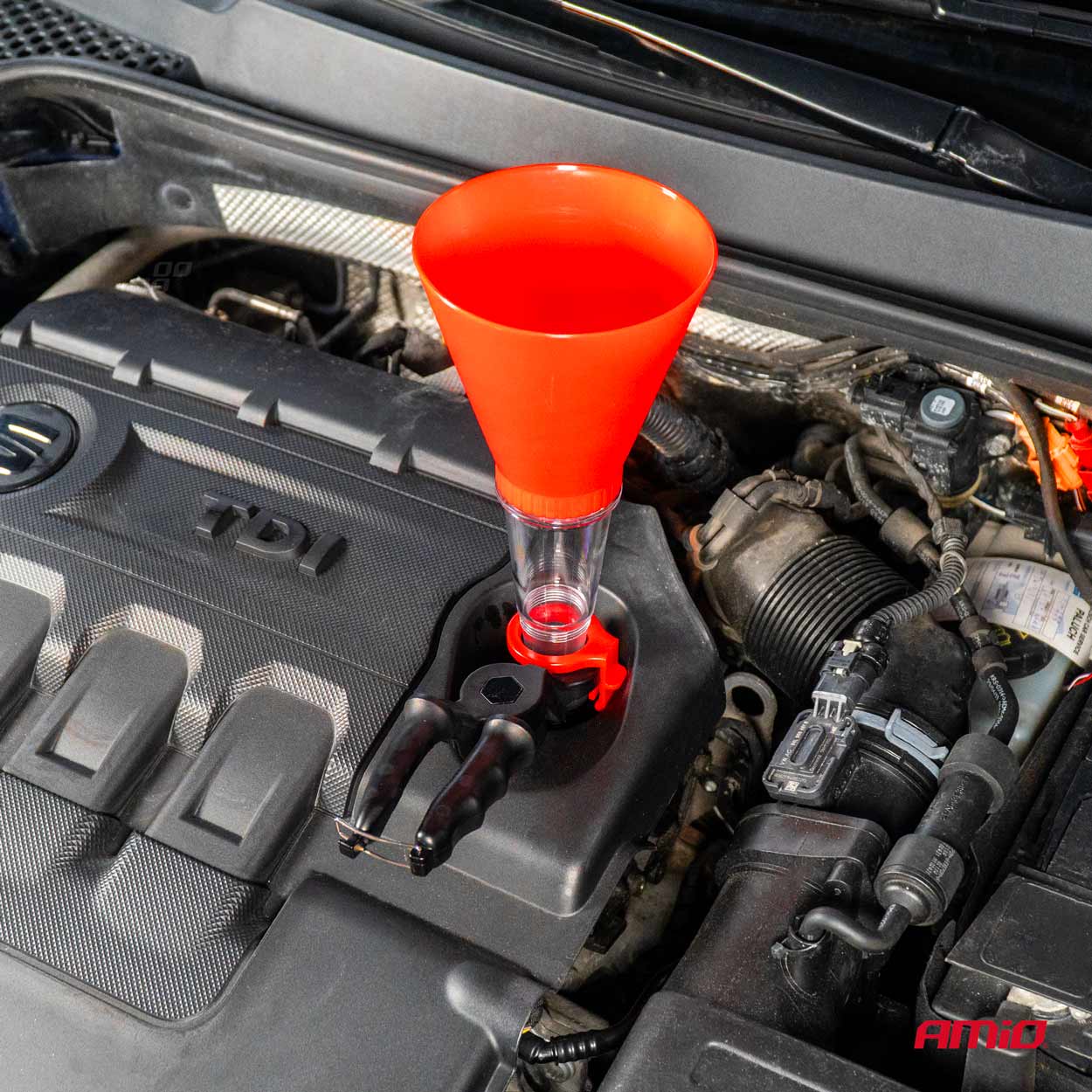 Palnie pentru ulei de motor cu suport, 125mm, AMIO, 1 buc